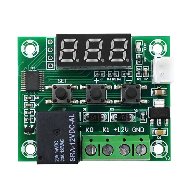 W1209 Blue/Red light DC 12V heat cool temp thermostat temperature control switch temperature controller thermometer thermo