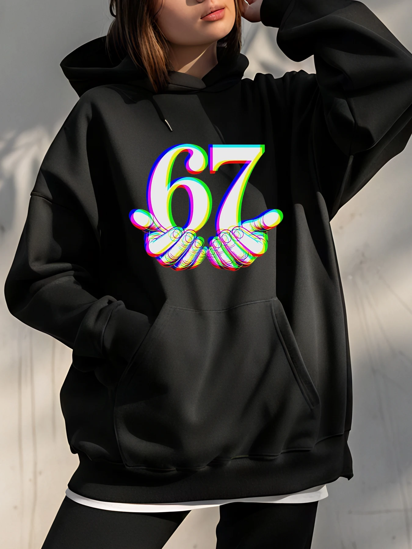 

【Рождество】67 Толстовка с клетчатым принтом, свободный крой, повседневный стиль, узор снежинки и дерева, женская, праздничная прогулка