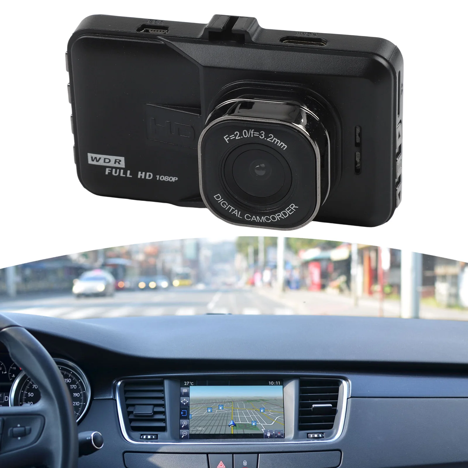 

Dashcam 3-In Dashcam High-Definition 1080P Front Rear Video Tapes Reversing Images DVR/Dash Camera Automobiles Parts