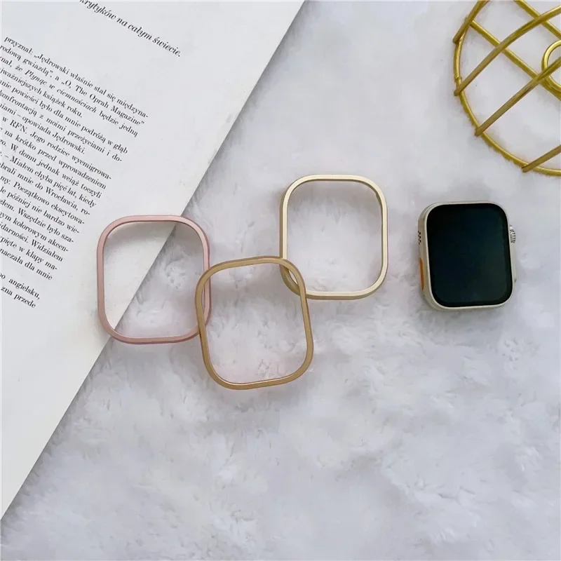 حافظة من سبائك الألومنيوم لساعة أبل 49 مللي متر 46 مللي متر 42 مللي متر 45 مللي متر 41 مللي متر 44 مللي متر 40 مللي متر مصد معدني iWatch Series Ultra 11 10 9 8 7 6 5 SE Shell