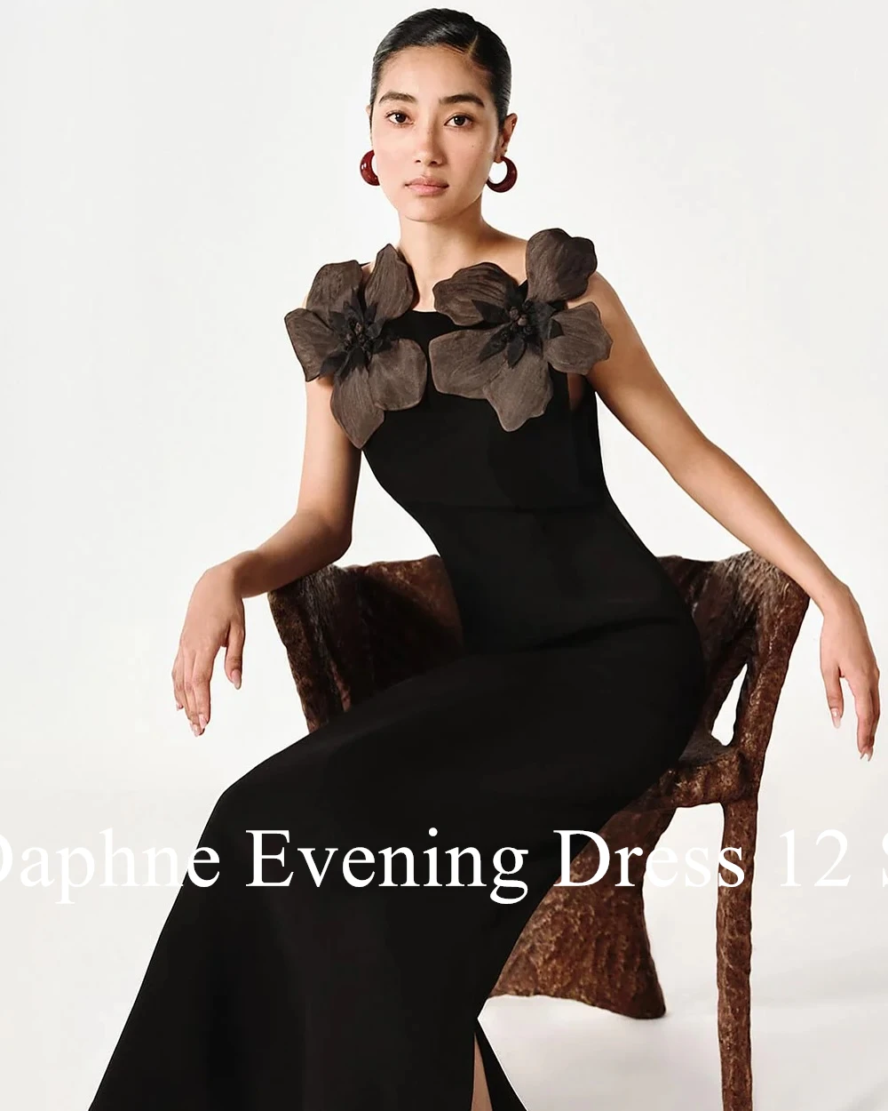 Customized Modern Crew Neck Flowers Beading Evening Dresses Graceful Jersey Sleeveless Pleats Vestido De Festa Vestido De Noche