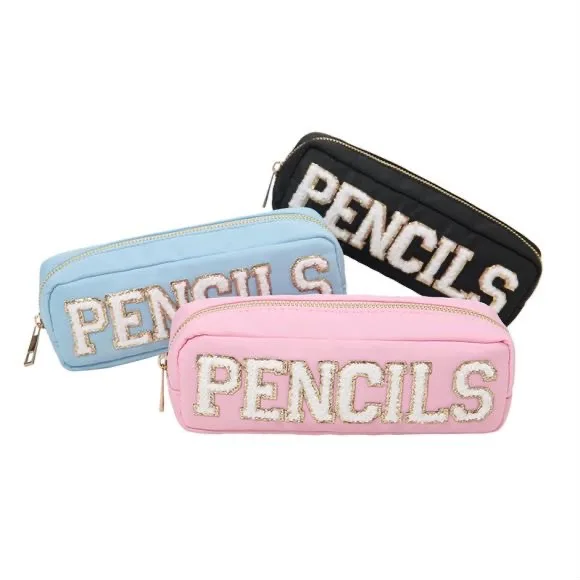 Amazon Macaron DIY Pencil Bag Large Capacity Portable Stationery Bag Pencil Bag Dopamine Storage Bag Zipper Bag
