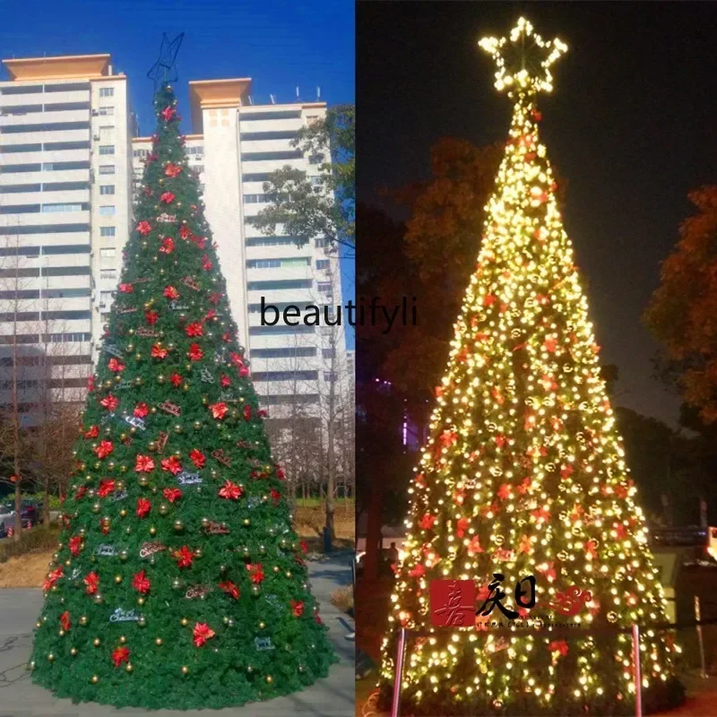 Modern Christmas tree 7 8 9 meters, large interior decoration frame Christmas tree package