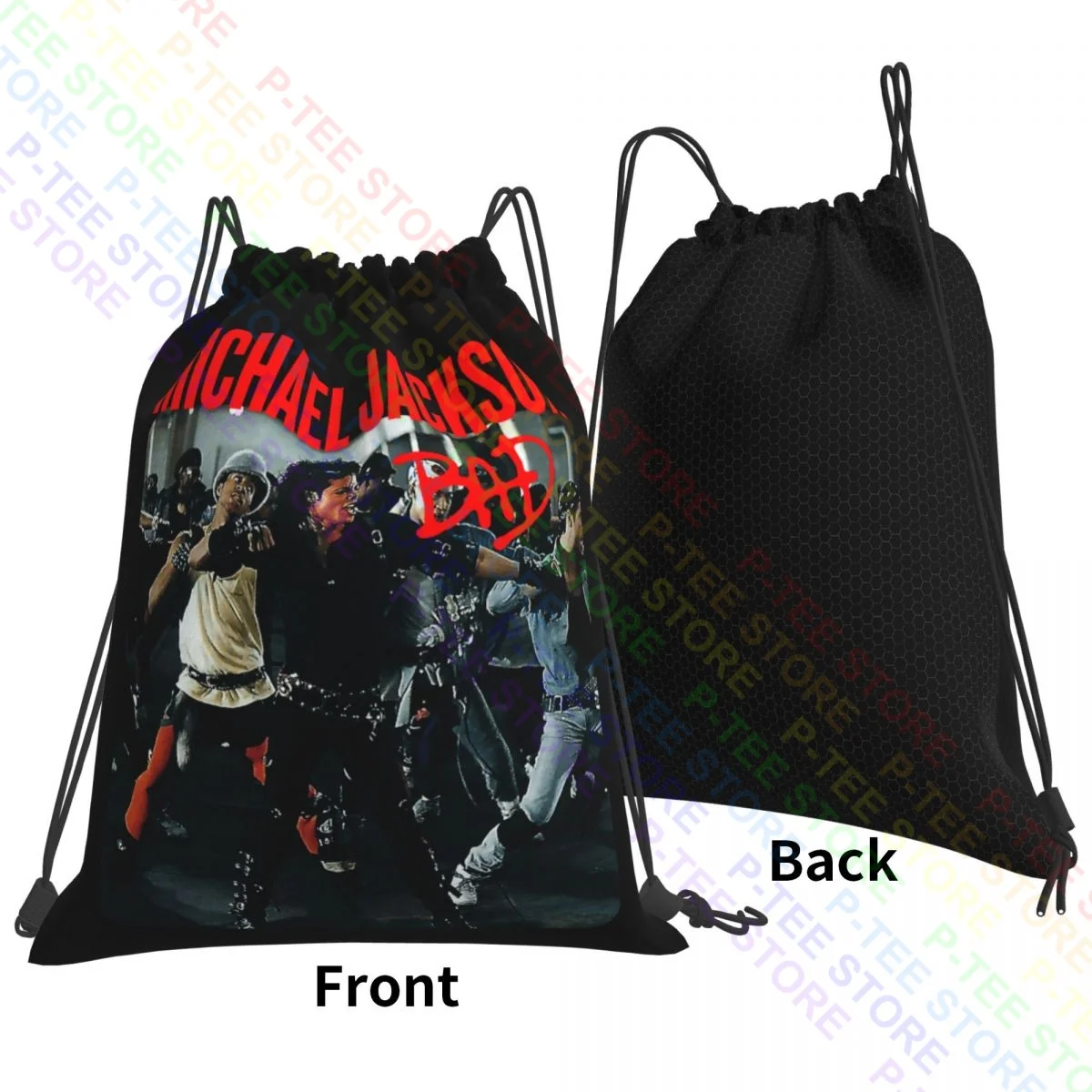 Michael Jackson Video Scene Bad Drawstring Bags Gym Bag Newest Schoolbag Gymnast Bag Large Capacity