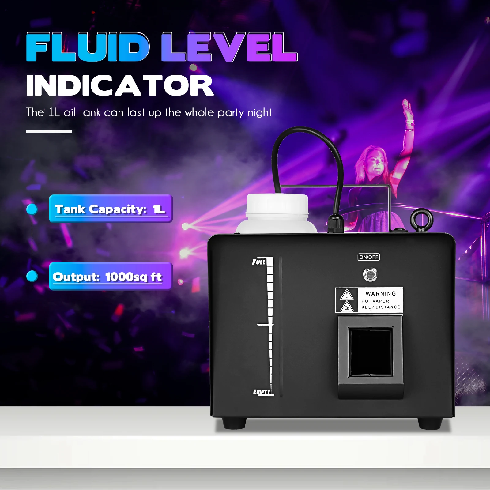 MOKA Haze Machine DMX 500w Hazer Water Based Mist Fog Machine dla DJ Party Disco Club Hazer Smoke Machine Fogger Remote Control