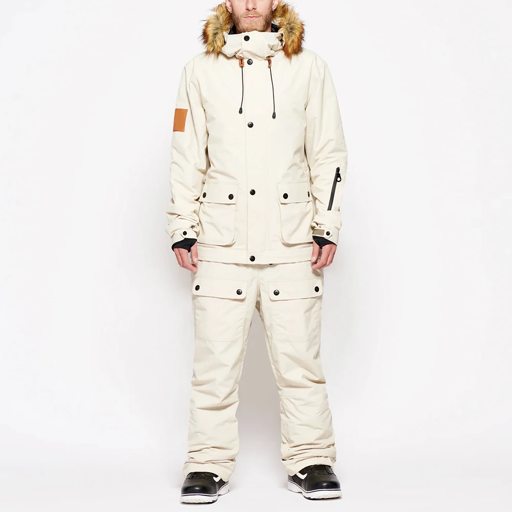 

Men Ski Suit Cross-Country Clothes Snowboard Jumpsuit One Piece Waterproof Snow Skii Suit Softshell Jacket Ski Set Ski Snow Wear