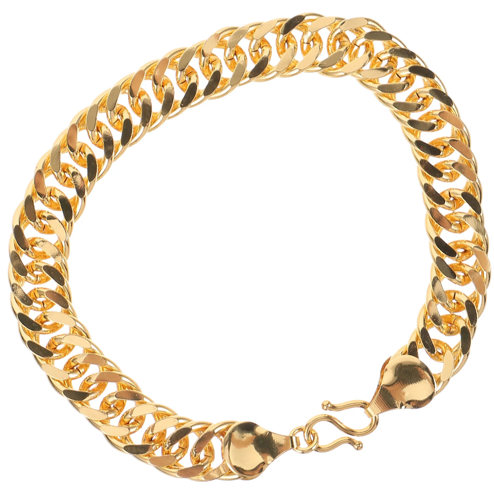 

Copper Alloy Punk Bracelet Gold-Plated Simple Comfortable Lightweight Metal Bracelet for Woman Travel Party Daily Use