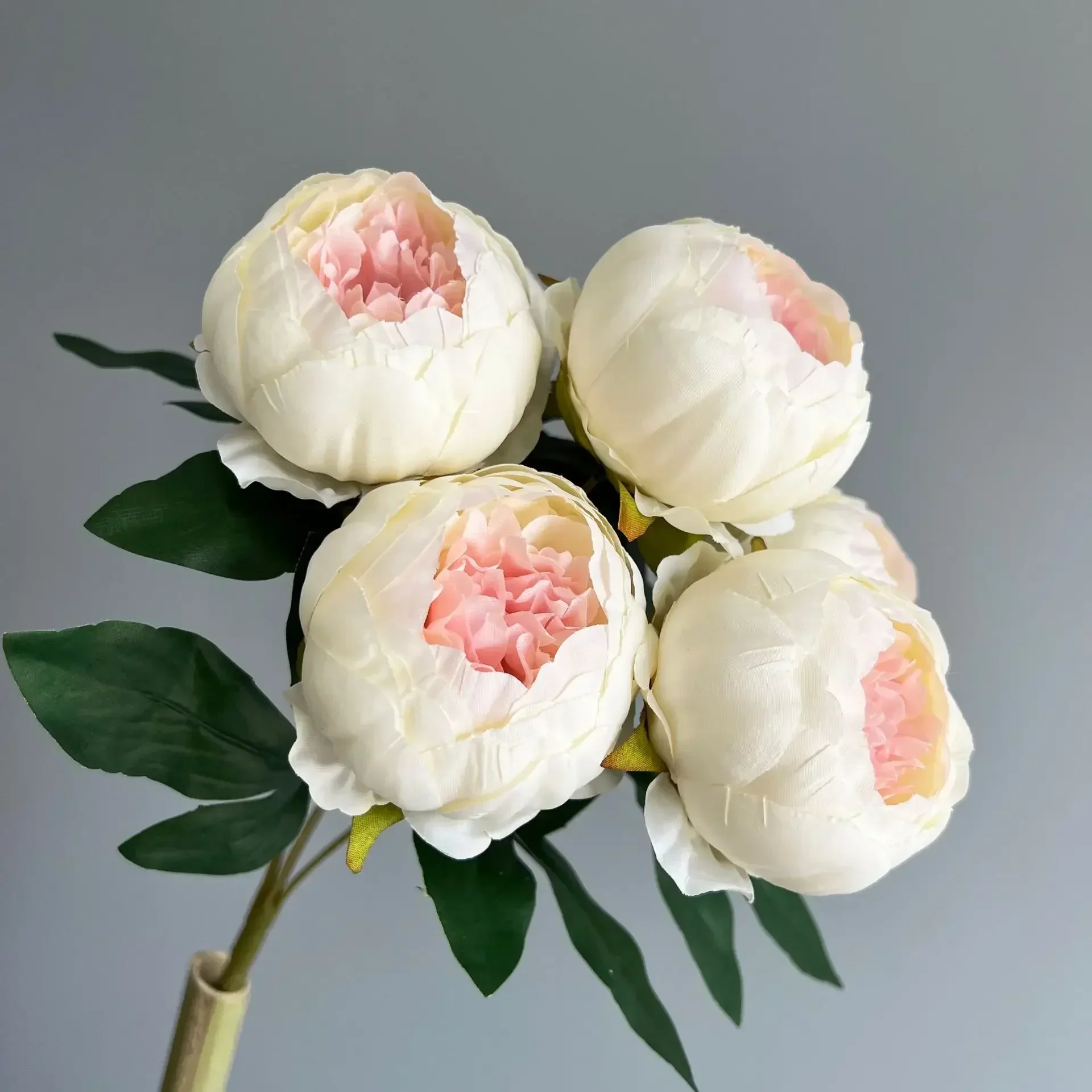 Simulation 7-head Core-spun Peony Bouquet Artificial Fake Flower Home Living Room Dining Table Wedding Decoration Peony Flower