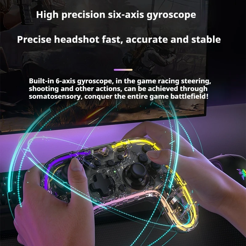 Aolion Pro controlador móvil inalámbrico Bluetooth Gamepad con giroscopio de 6 ejes para Nintendo Switch Android Iphone Pc Joystick