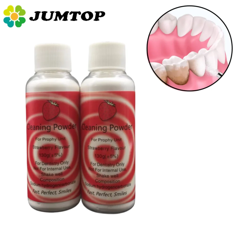 

130G Dental Prophy Powder - Teeth Whitening & Plaque Removal, 3 Flavors for Air Polisher & Oral Care