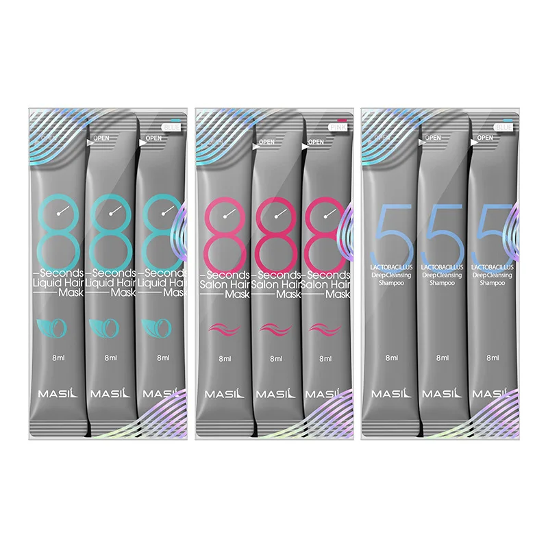 3 unids/lote 8ml 8 segundos máscara para el cabello de salón cuidado del cabello tratamiento Premium reparación de queratina crema de hidratación flexible tratamiento de cabello seco
