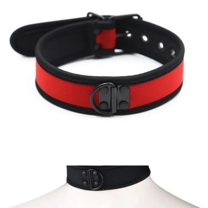 Disfraz de sirvienta de neopreno para juego de rol, Collar Sexy para cachorros, accesorios de Cosplay de animales Gay, accesorios para perros, cubierta para el cuello, 10 colores