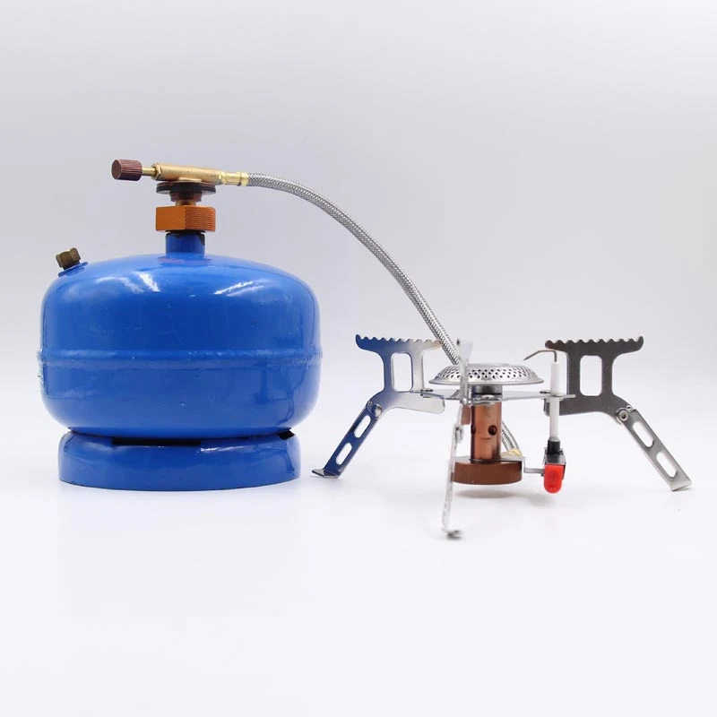 Happy New- Outdoor Camping Hiking Picnic Gas Tank Adapter Stoves Connector Conversion Split Type Gas Furnace Connector
