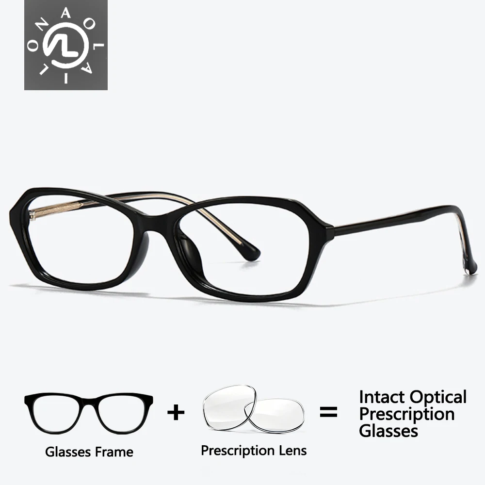 Lunettes de vue œil-de-chat pour femmes, anti-lumière bleue, design élégant, verres progressifs pour la correction de la myopie