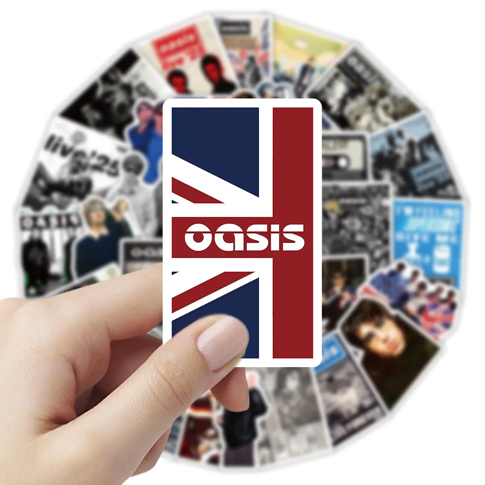 53/54 Stück Oasis Band-Aufkleber für Musikliebhaber & Gitarrenkoffer-Dekoration Giajar Sticker Store – Detail 4