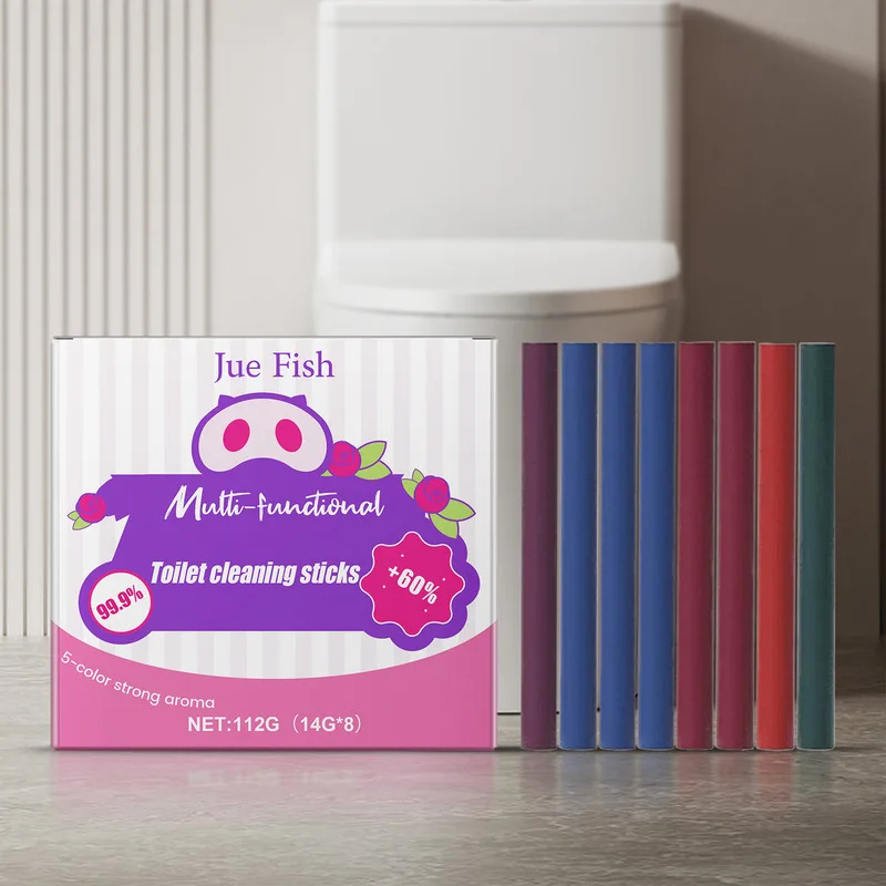 Jue Fish-palitos de limpieza de inodoro multifuncionales, eliminación de olores, manchas de orina, palos limpiadores de inodoro para el hogar, multiefecto