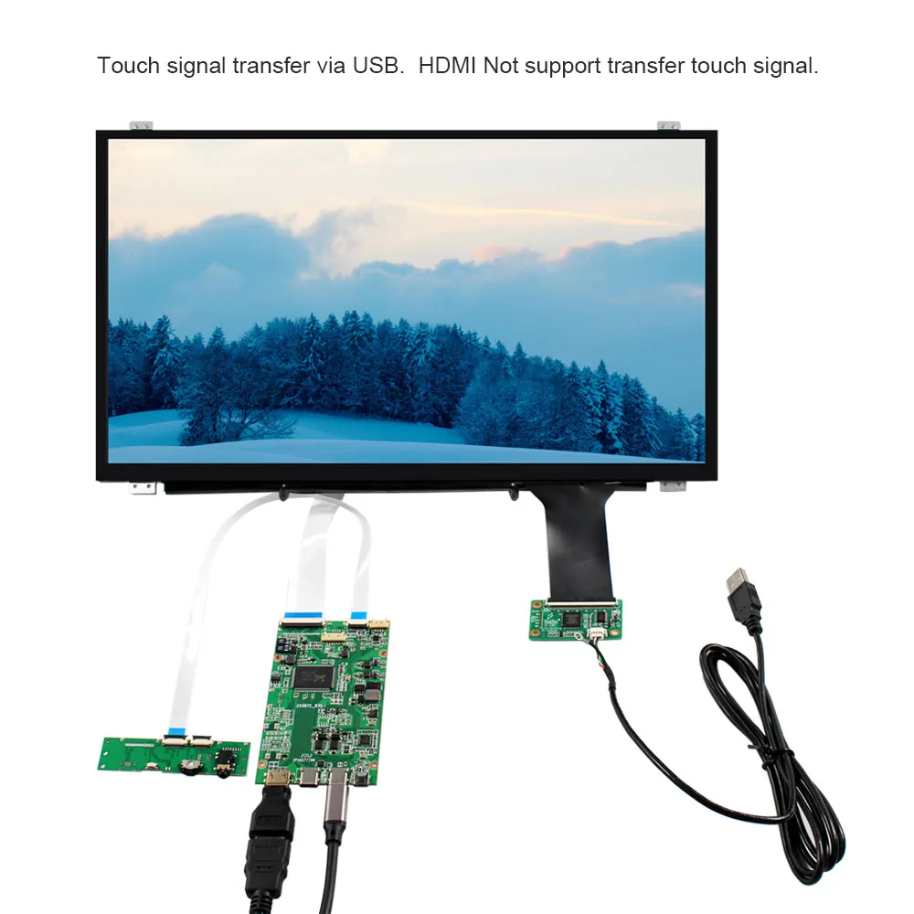 15.6 inch1920X1080 IPS screen Capacitive Touch Laptop Display+ USB C HDMI Board