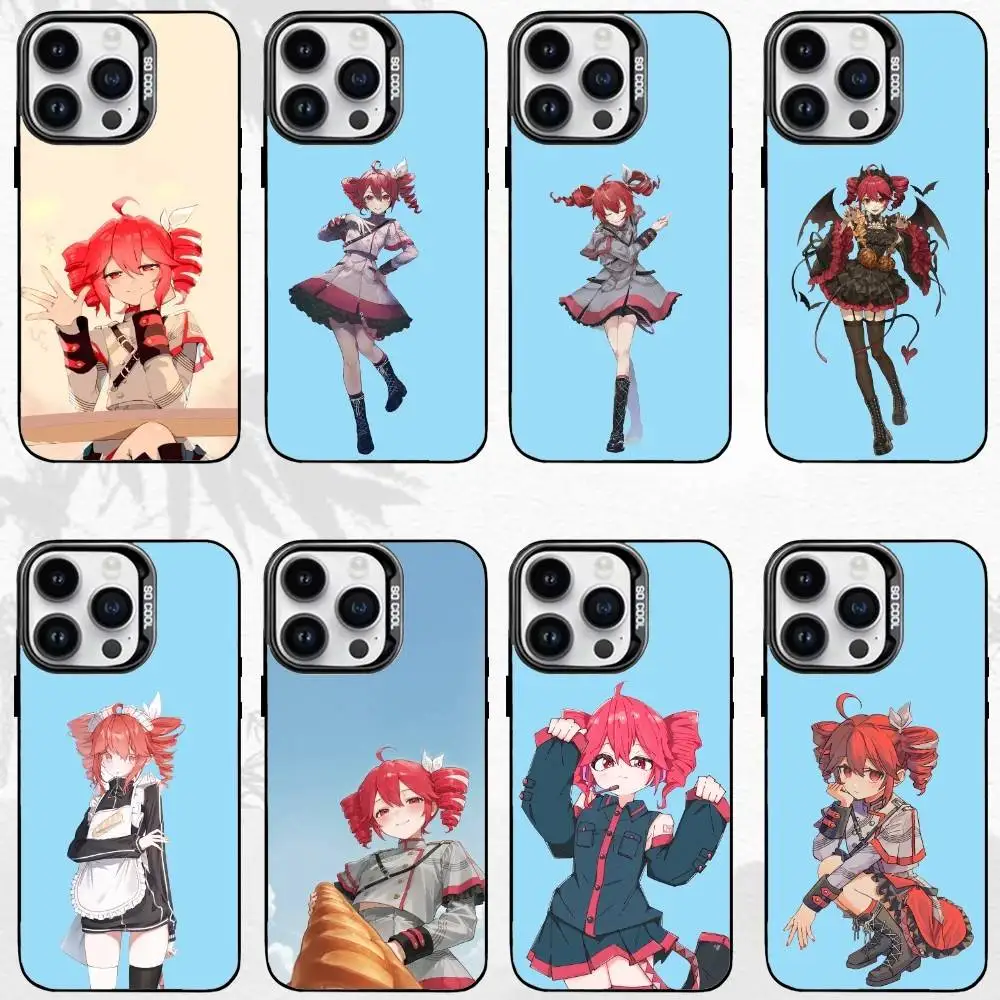 

F-Fukouna Girl K-Kasane T-Teto Phone Case For iPhone17,16,15,14,13,12,11 Plus,Pro Max Black Matte Shockproof Cover