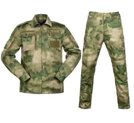 Tactische BDU Shirt Broek Set Camo Uniform Outdoor Combat Ghilliekostuum Airsoft Sniper Kleding Training Wandelen Jachtkleding