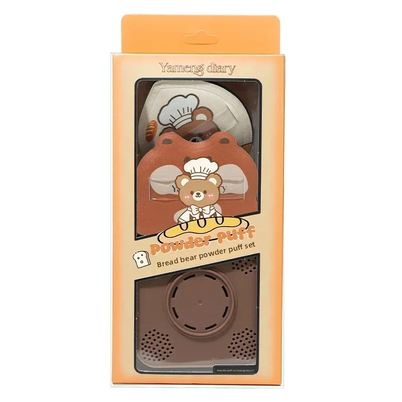 تطبيق مكياج منتفخ لبودرة الخبز فائقة النعومة للبشرة بدون فقدان مسحوق مزدوج الجوانب للاستخدام الرطب والجاف YAMENG DIARY