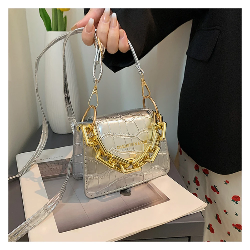 Mini Crossbody Bags for Women Stone Pattern PU Leather Trend Designer Chain Hasp Bags Coin Purse Mini Single Square Shoulder Bag