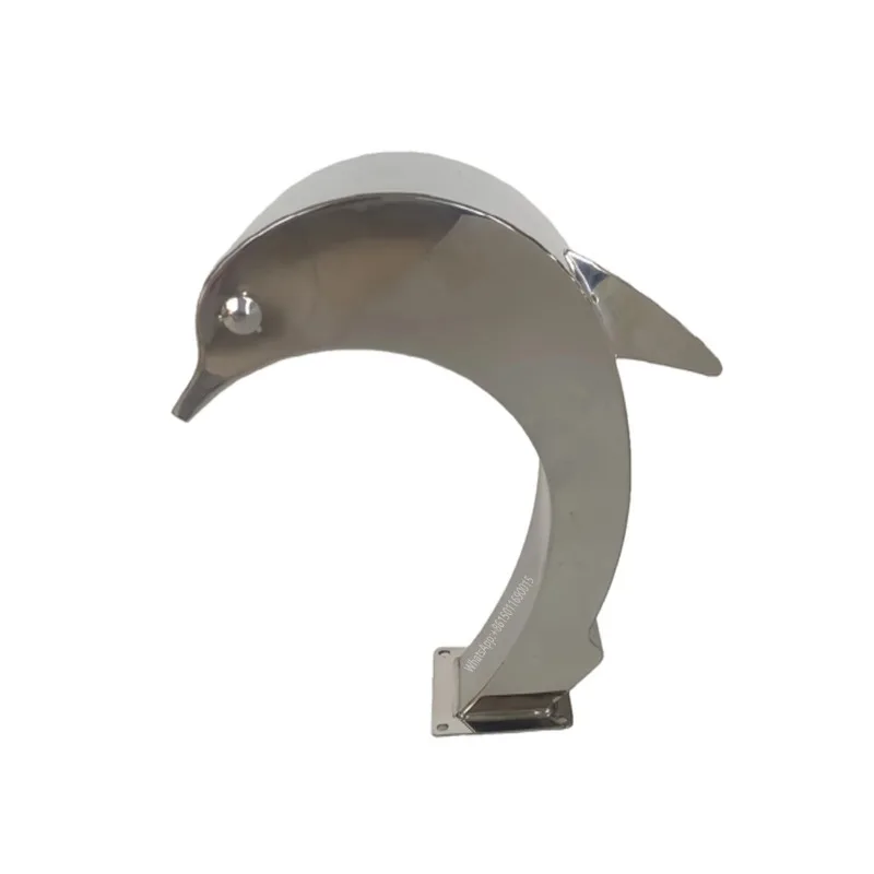 300x150mm High Quality 304 Stainless Steel Dolphin Indoor Waterfall Wall Swimming Pool Water Fountain Cascade Waterfall