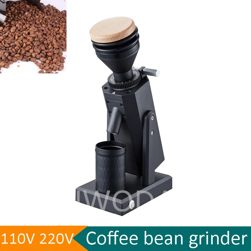 Бытовая маленькая кофемолка, 19 передач, электрическая кофемолка 180 Вт, 110 В, 220 В, кофемолка, шлифовальный станок для кофе эспрессо