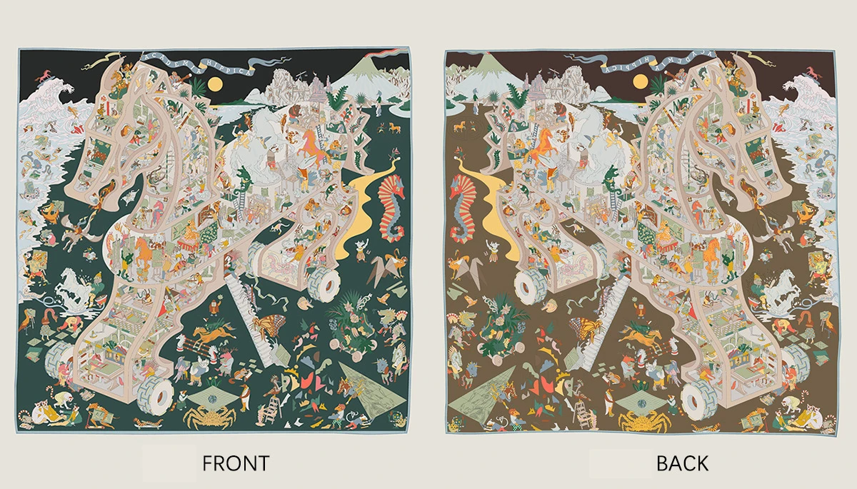 Женский шелковый шарф 90 см AB