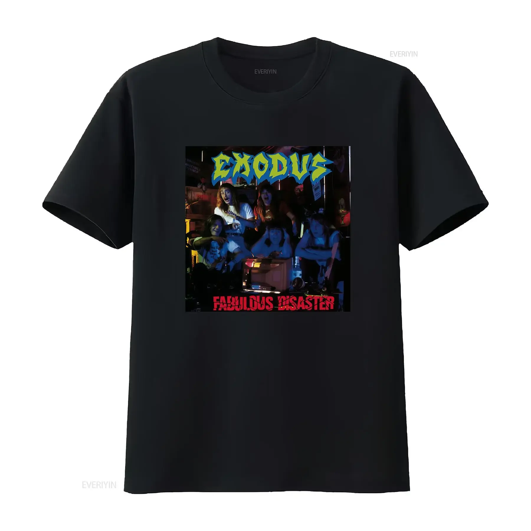 Exodus Fabulous Disaster Band T Shirt All Sizes Rock Music vintage Washed Slightly streetwear Unisex designer clothes Casual