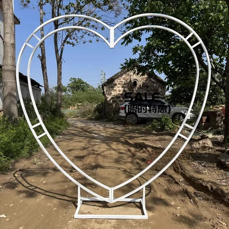 

Wedding props wrought iron heart-shaped background arch wedding stage arrangement creative ornaments background heart-shaped fra