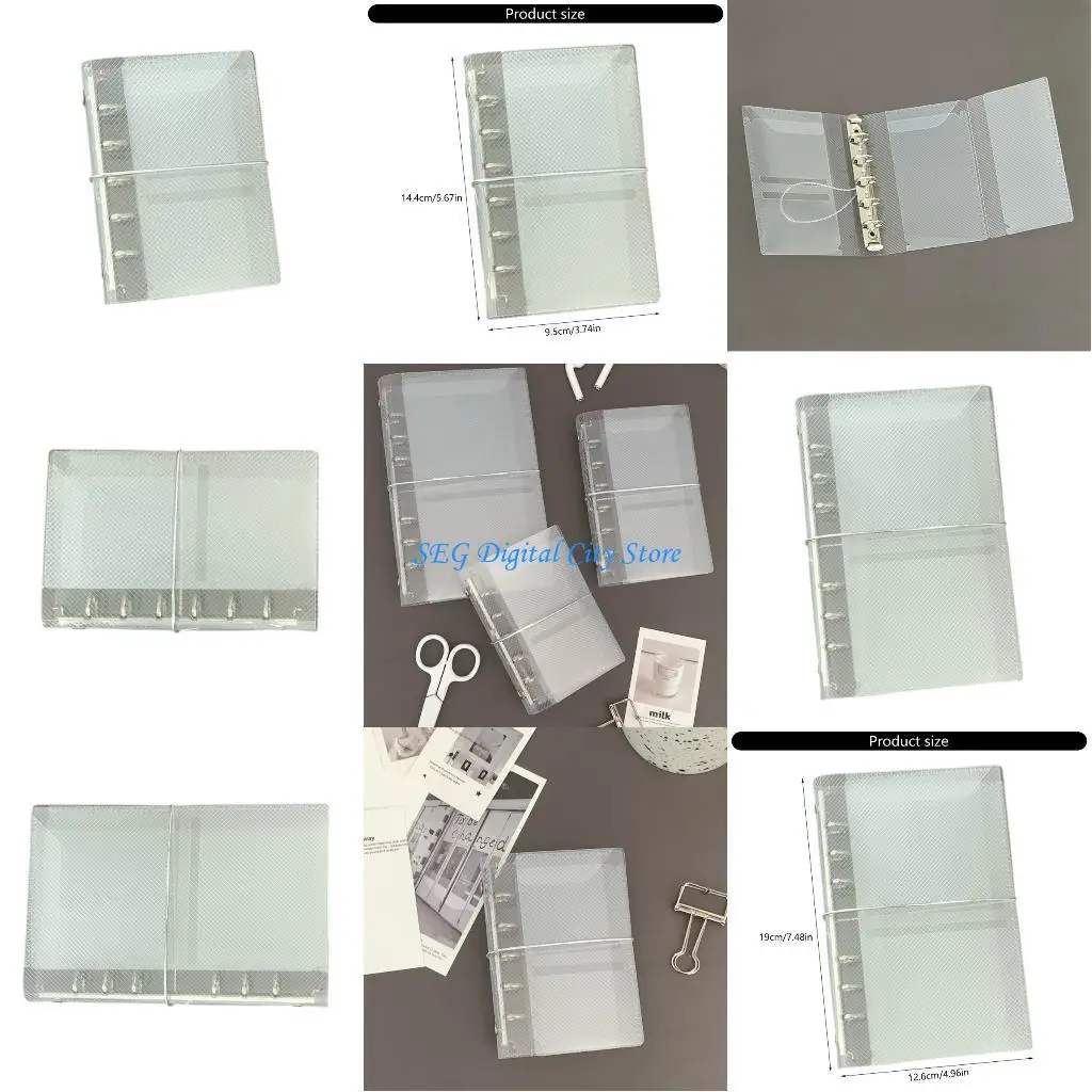 

U75B Clear Notebook Cover Binders Folder Three Fold Binders Cover