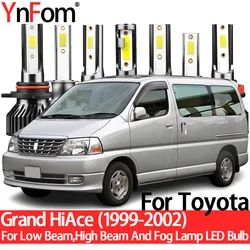 YnFom For Toyota Grand HiAce 1999-2002 Special LED Headlight Bulbs Kit For Low Beam,High Beam,Fog Lamp,Car Accessorie