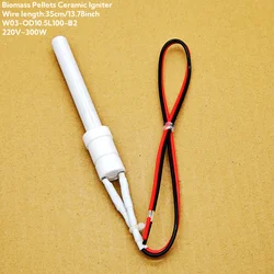 220V300W pellet stove ignitor Cerami Igniter Heating Tube Spark Plug for Wood Pellet Stove 10.5*6.0*100mm