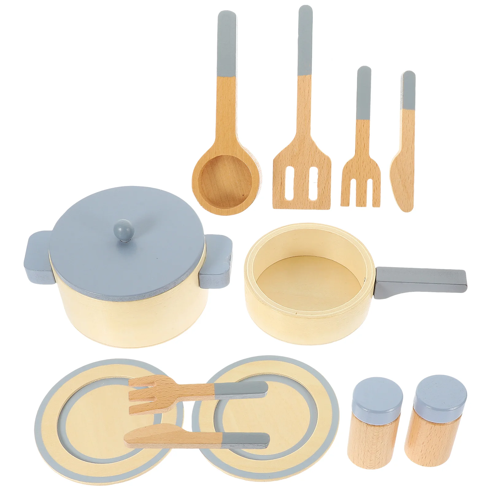 Faux ustensiles de cuisine en bois pour enfants, jouets pour enfants, puzzle, ensemble de jeu, leone nitive