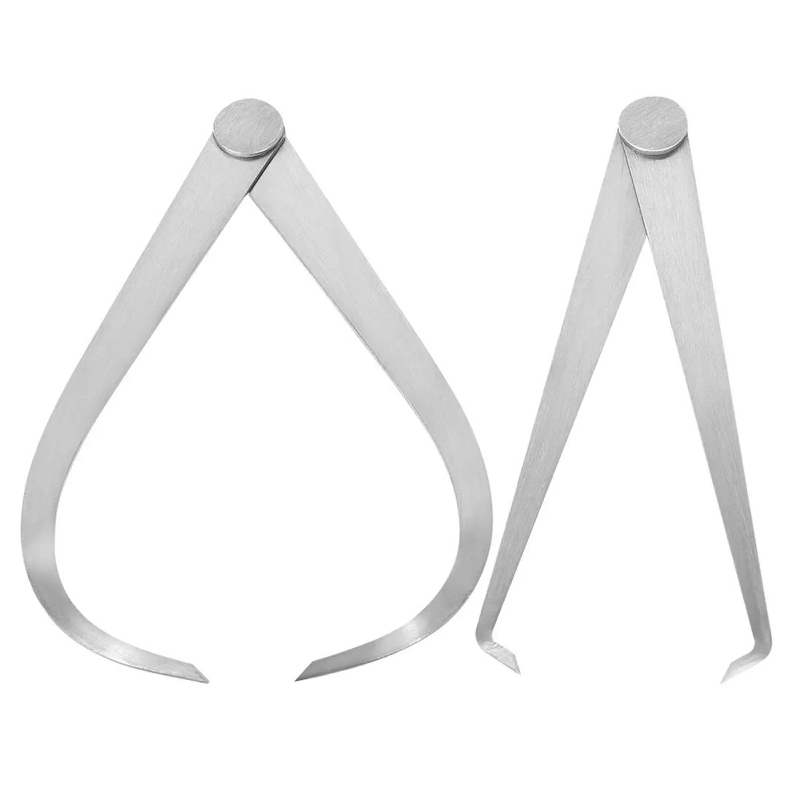 

1Pair Inside Outside Caliper Stainless Steel Firm Friction Joint Measuring Tool Internal And External Calipers Caliper Gages