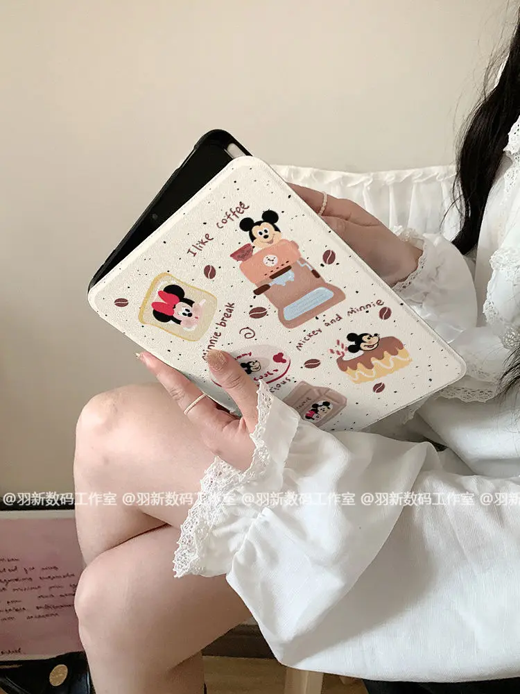 2024 New Mickey Tablet Case For iPad 2022 10th Gen 7th 8th 9th Mini 4 5 6 Air 3 4 5 6 13 Inch Pro 2021 Drop-Proof Acrylic Cover
