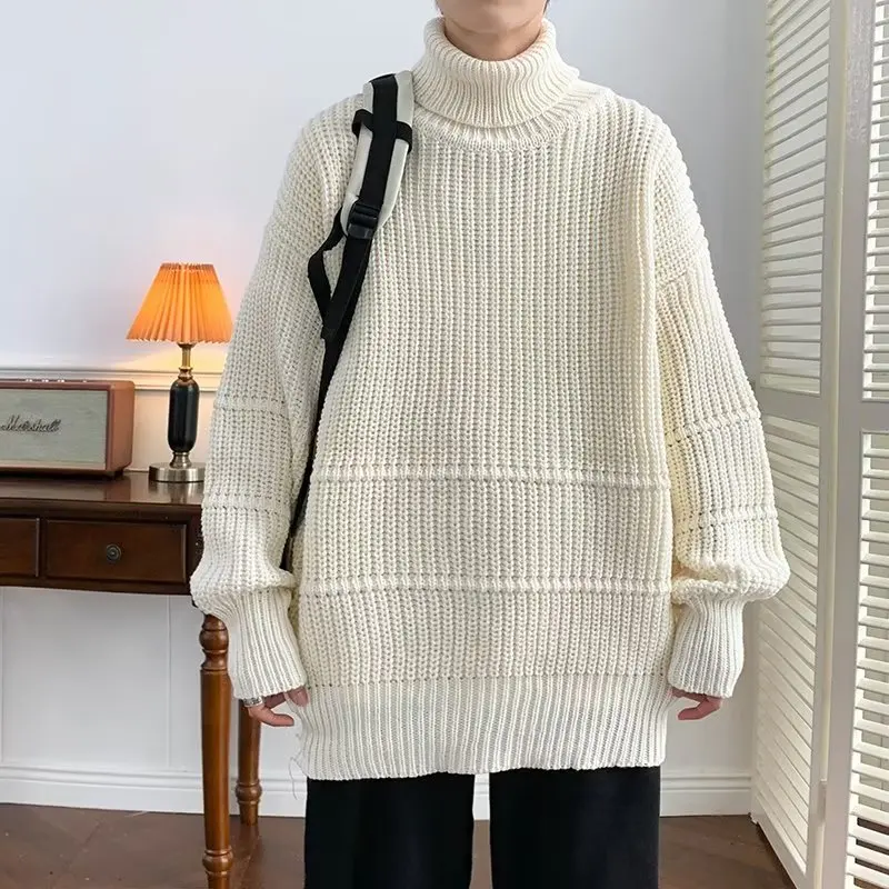 

Loose Men's Knitted Sweater High Collar Casual Boting Base Layer Korean Version Autumn Winter Large Size 250 Pou ...