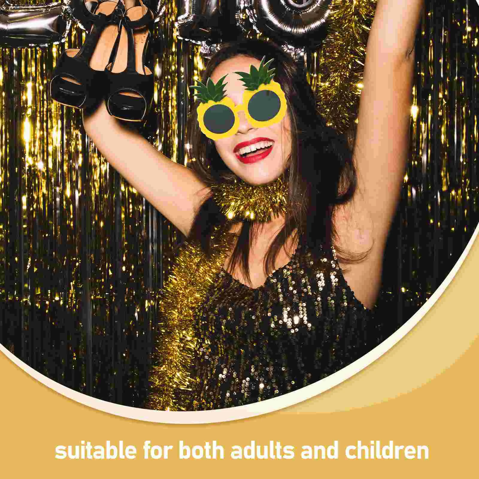 Gafas de disfraz de Halloween de piña, gafas de frutas, gafas de sol de fiesta Luau para adultos
