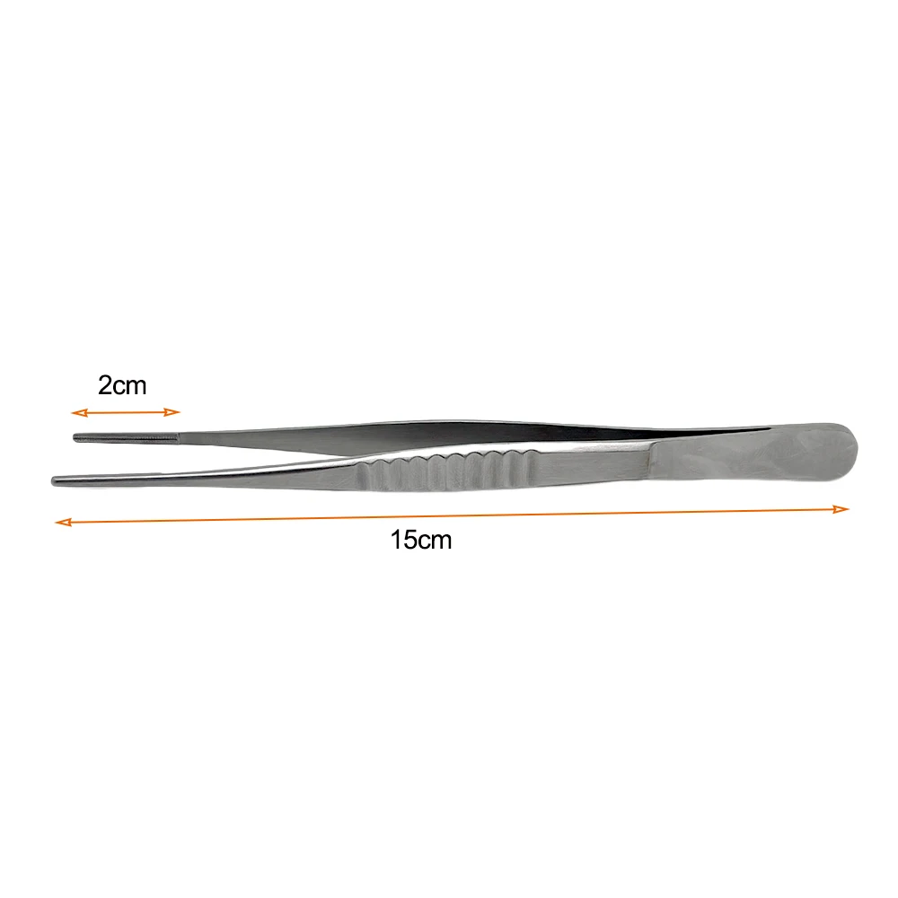 Pince à épiler en acier inoxydable, pincettes crantées, outils de tissus atraubagues, procédures vasculaires
