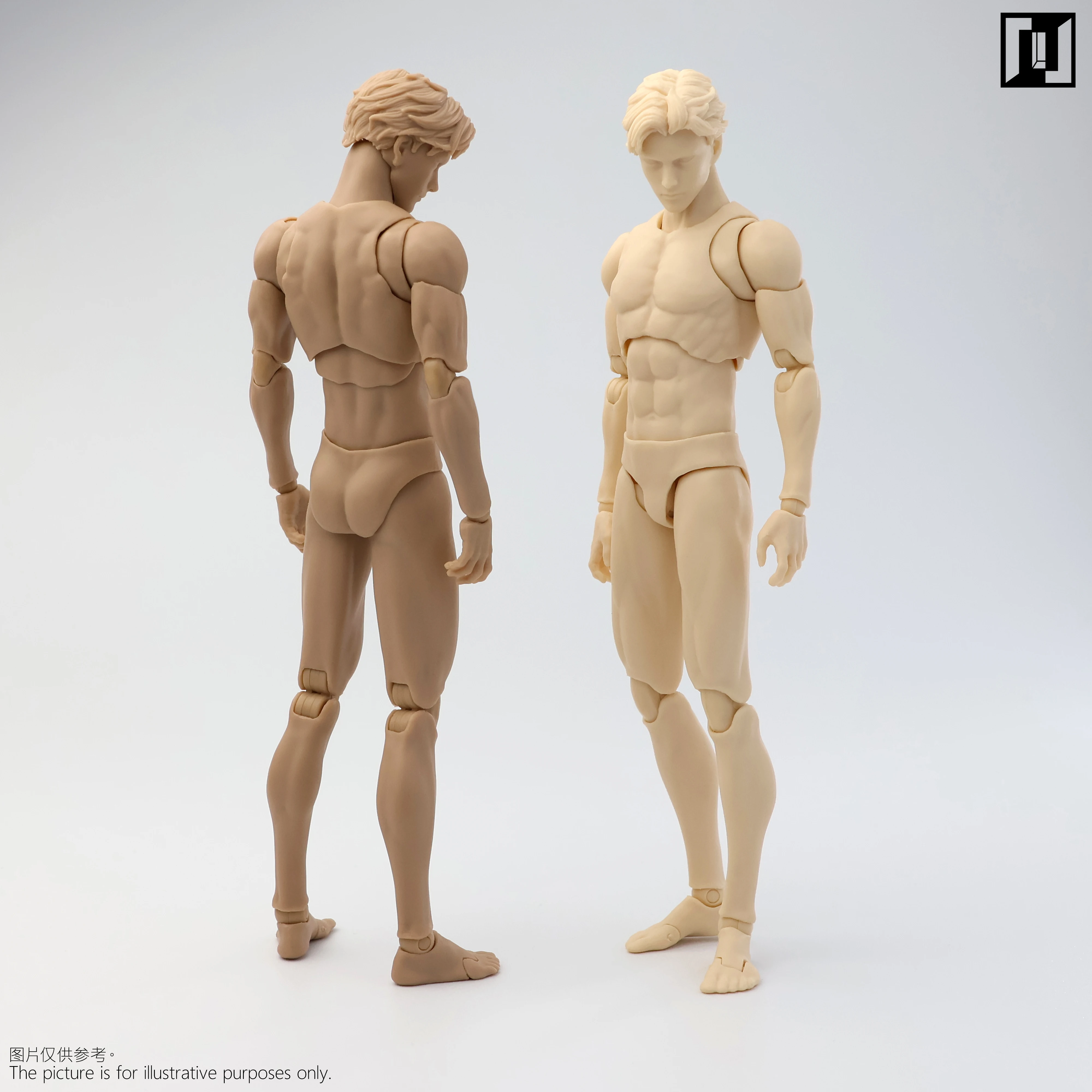 

HIPLAY Mirrfig Precision Detail Articulated Joints Lean Male Suntan-skined Pale-skined Body 1/12 Scale Action Figure Body