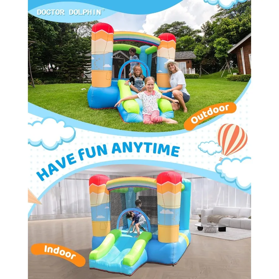 Maison gonflable pour enfants, maison gonflable avec souffleur intérieur extérieur, videur gonflable pour fête d'enfants (ballon à air chaud Th