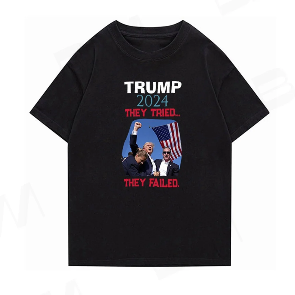 Lucu Donal Trump mencuri hati bersalah T-shirt pria dan wanita kualitas tinggi lembut kasual lengan pendek kaus uniseks