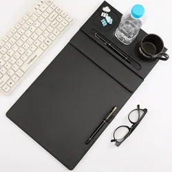 A4 Clip Board Leather Writing Pad with Pen Holder Folder Paper Office Supplies Organizer Clipboard Storage Box Document