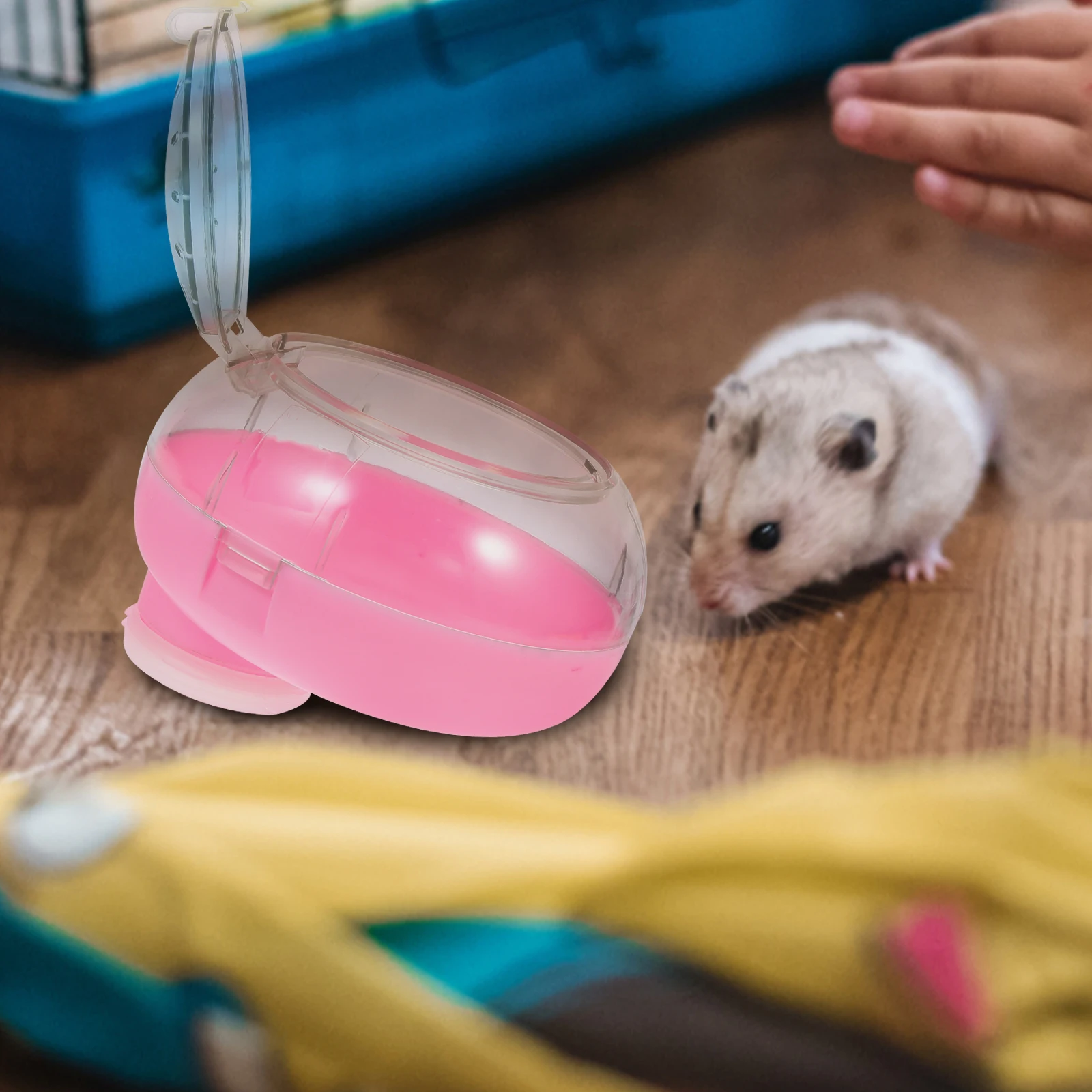 

Hamster Sand Bath Plastic Tub External Bathing Easy Assemble Hamster Cage Supply Sand Bath Container Pet Playing Tunnel