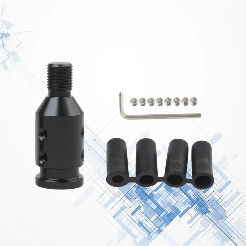 Universal Knob Limiter Base Aluminum Alloy Black Lightweight Portable Gear Lever Converter Auto Parts Gear Knob Adapter Thread