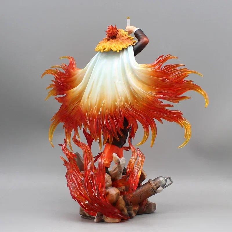 Figuras Demon Slayer Rengoku Kyoujurou de 30cm, estatua Gk, modelo de figura de Anime, colección de muñecos, decoración de habitación, juguetes de escritorio, regalo