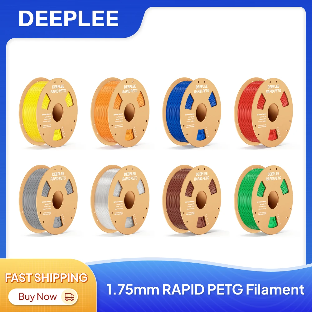 

DEEPLEE Rapid PETG Filament 1.75mm 1KG 3d printing materials PETG Black Filament 1kg Fits for Most FDM 3D Printers DEEPLEE
