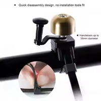 ROCKBROS Ultralight Bike Bell Copper Alloy Handlebar Plug Type 80dB Loud Safety Alarm Crisp Horn Cycling Accessories 자전거용품
