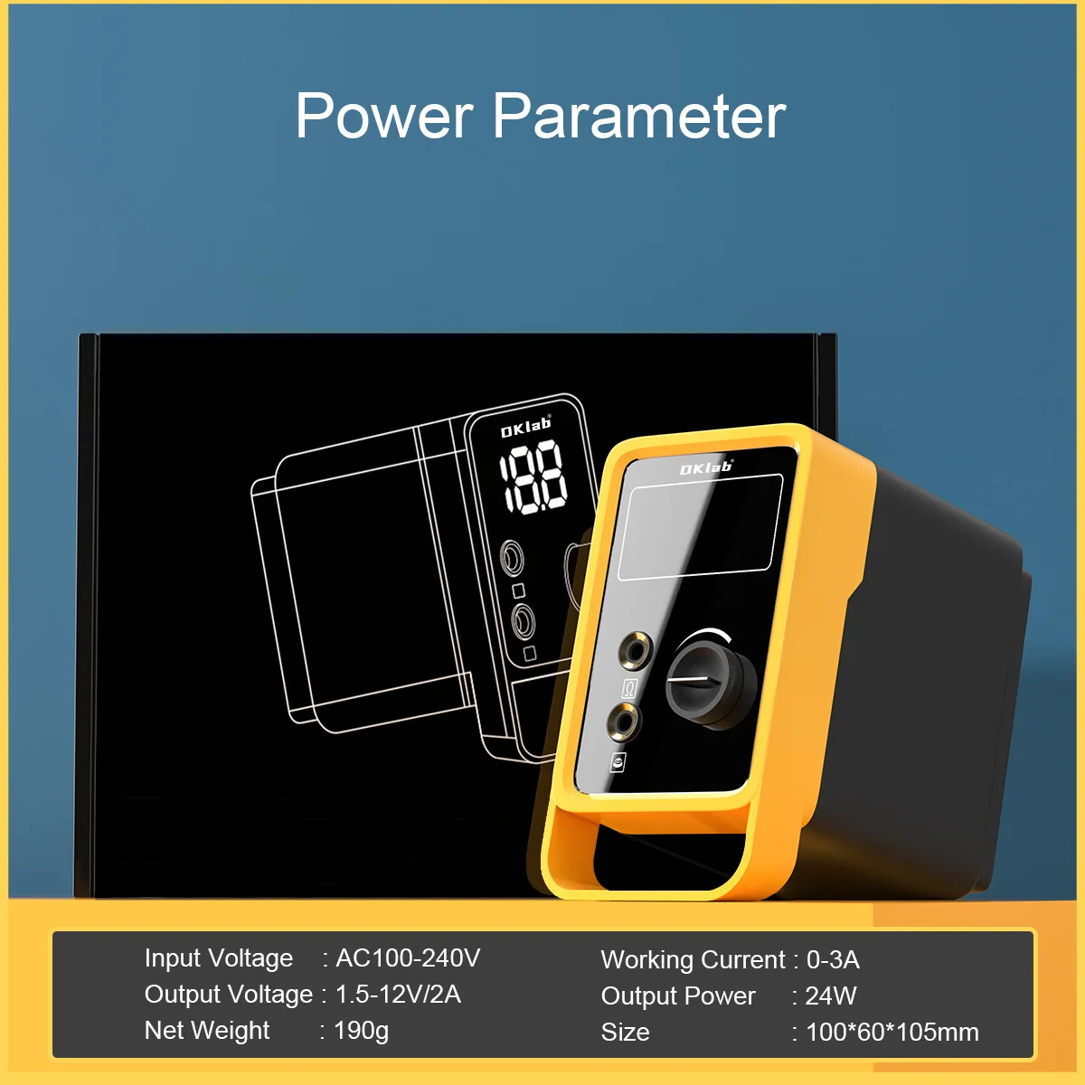 2.5A Tattoo Power Supply Digital LCD Screen Power Supplies with Mirror Surface for Tattoo Rotary Machines 3 Models