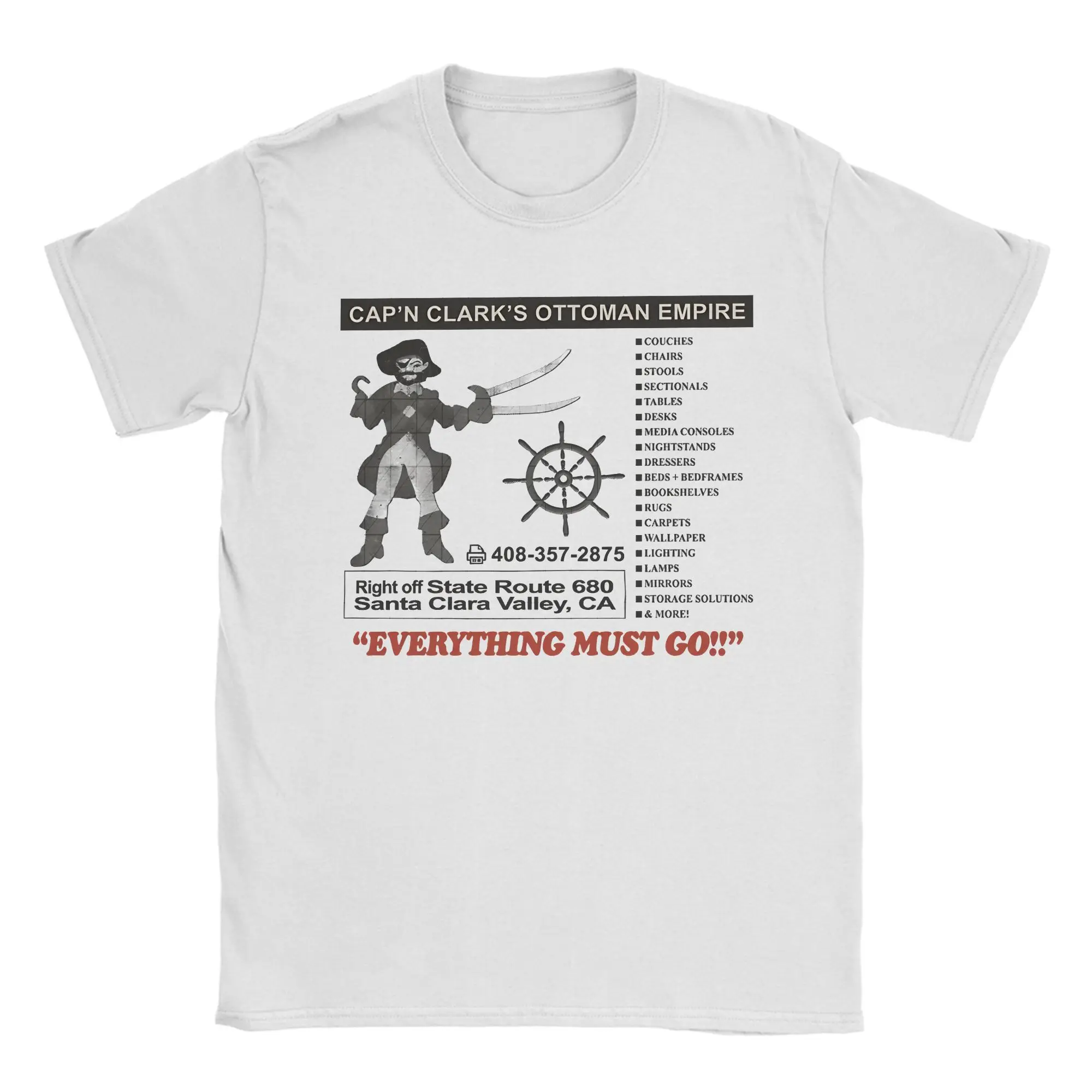 Mens T Shirt backrooms Cap’n Clark’s Ottoman Empire 2 T Shirts Hipster  Summer Tee Shirt Classic 100 Cotton Clothing Plus Size